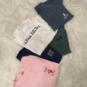 Mix of small and medium Alpha Delta Pi shirts crew neck shirt sleeve